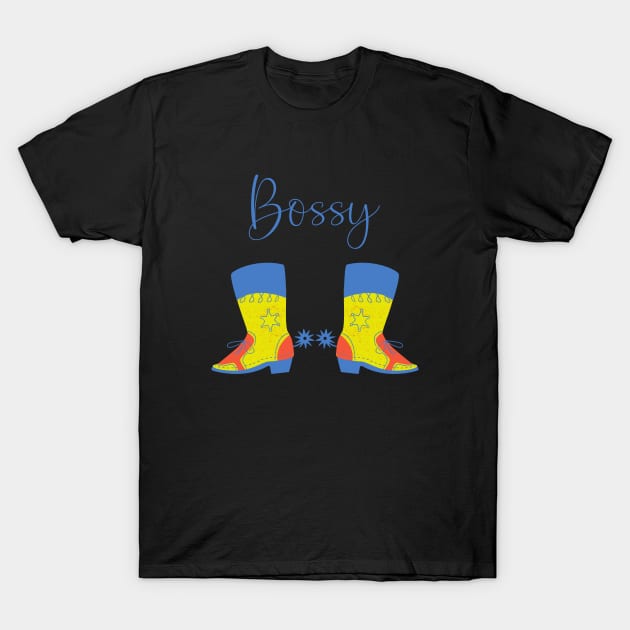 Bossy Boots - Bold Cowboy Spurred Boots T-Shirt by tnts